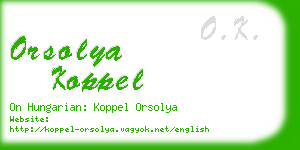 orsolya koppel business card